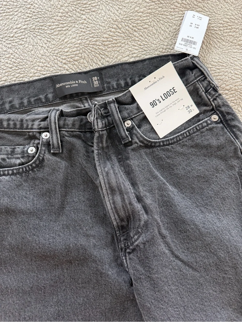Abercrombie & Fitch Men's Dark Gray Straight Jeans